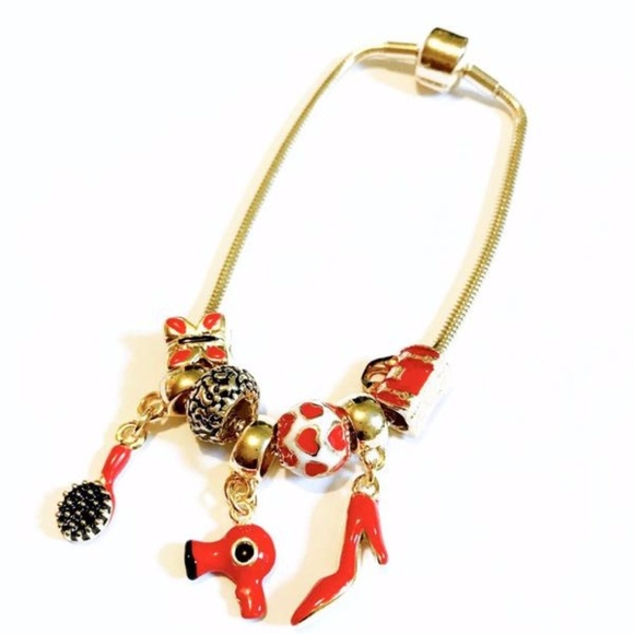 Raf Rossi Gold Plated Jewelry - MY CUTES CHARM 18KTS OF GOLD PLATED BRACELET